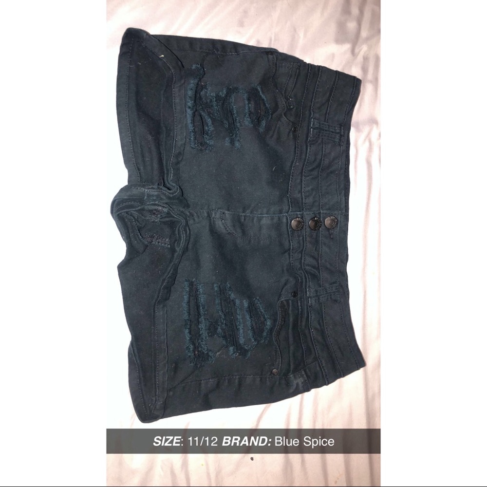 Ripped Black Jean Shorts